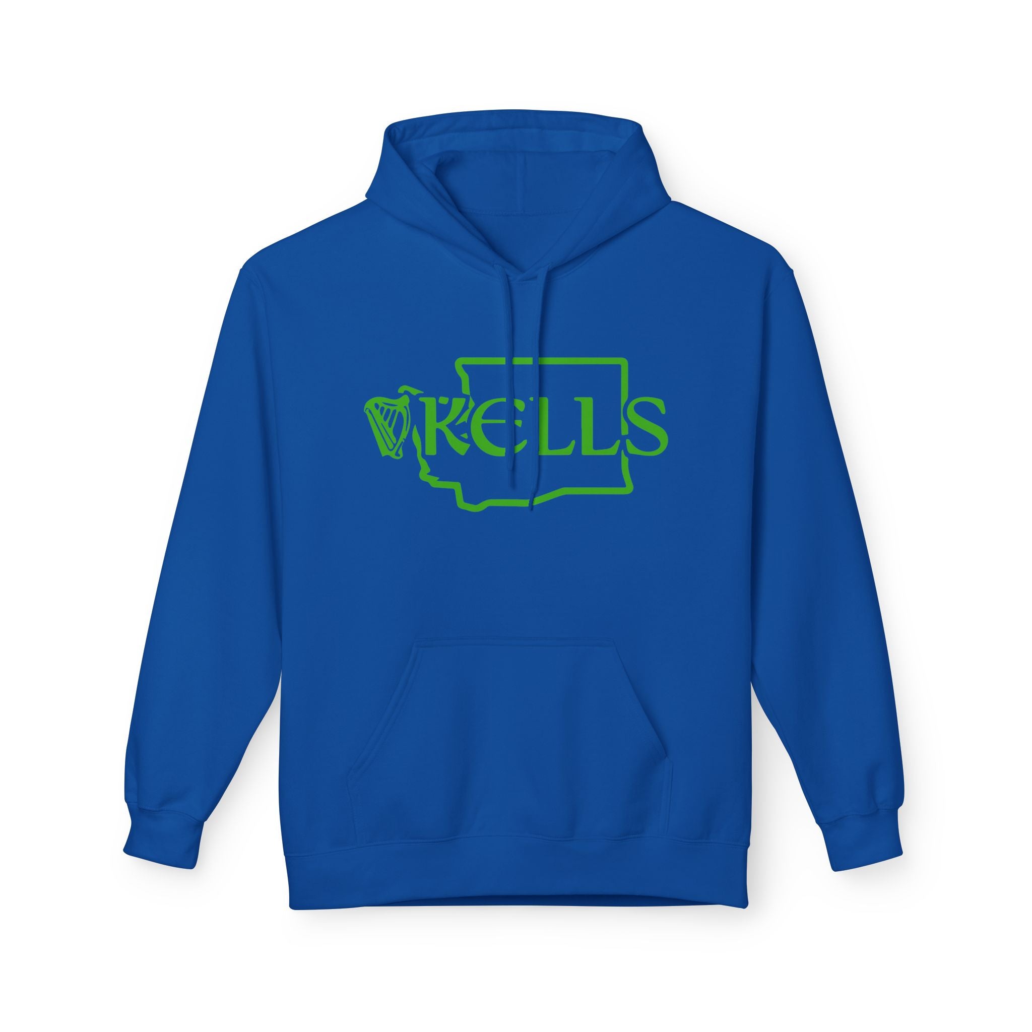 Kells Midweight Fleece Hoodie - Kelly Green WA Logo