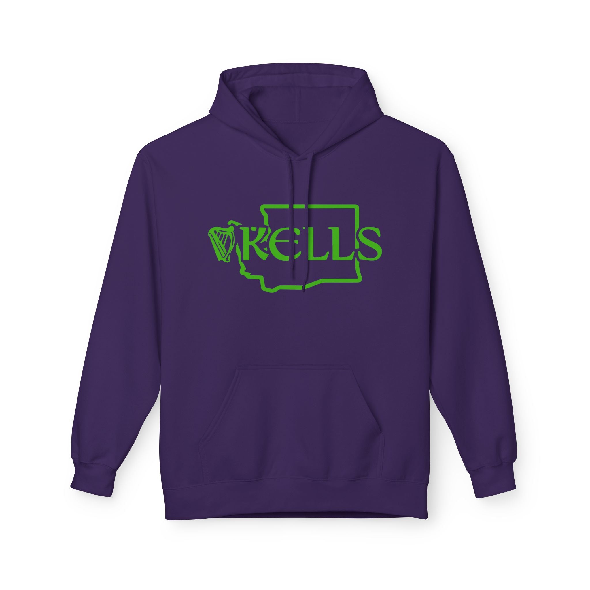 Kells Midweight Fleece Hoodie - Kelly Green WA Logo