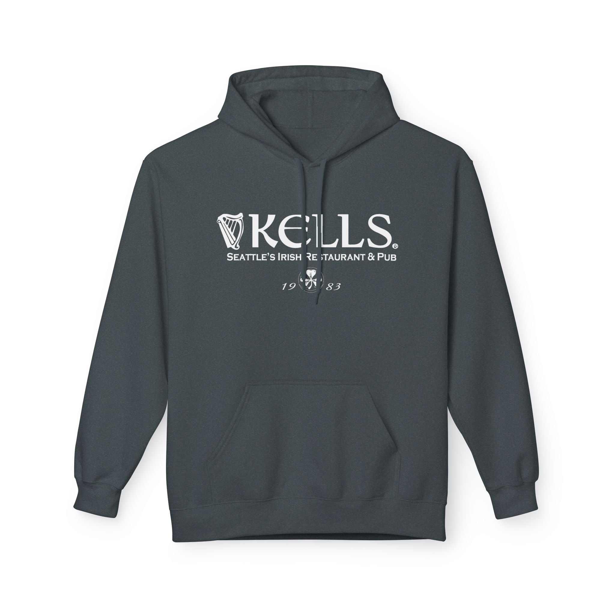 Kells Midweight Fleece Hoodie - White Classic Logo