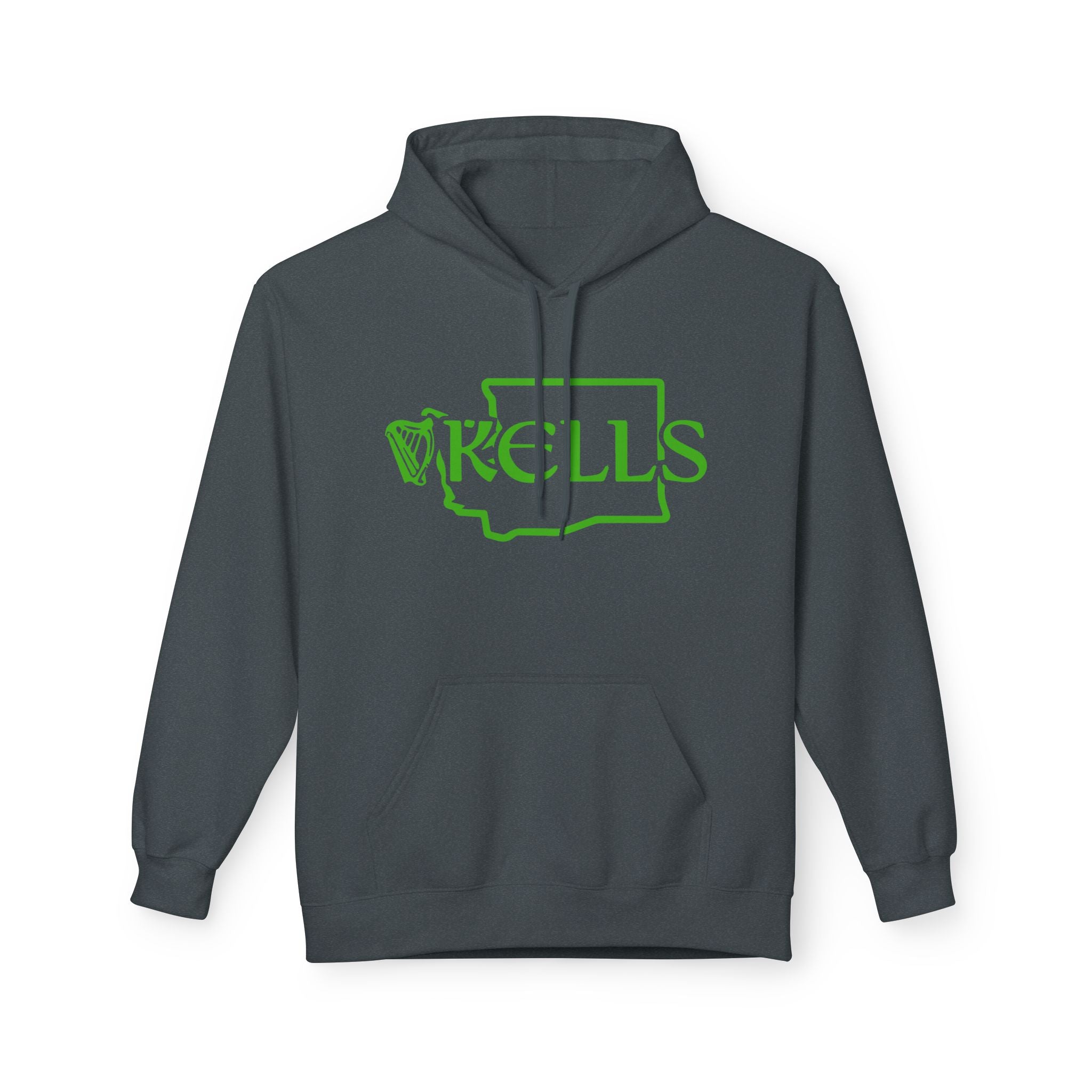 Kells Midweight Fleece Hoodie - Kelly Green WA Logo