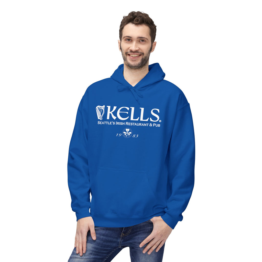 Kells Midweight Fleece Hoodie - White Classic Logo