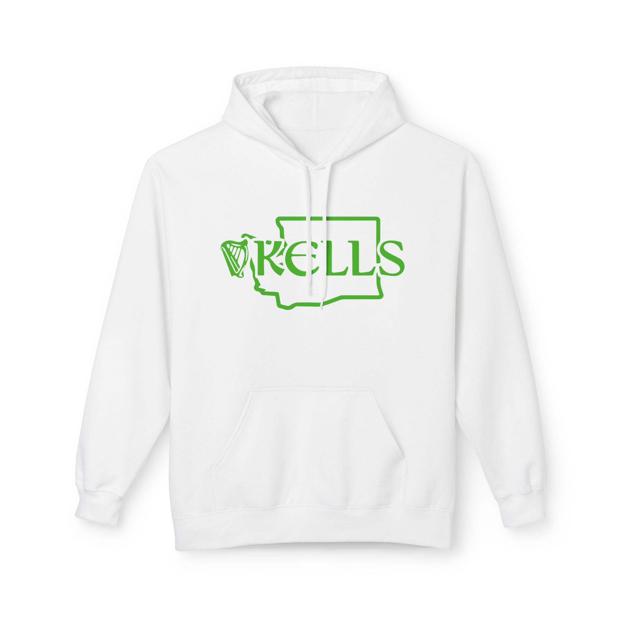 Kells Midweight Fleece Hoodie - Kelly Green WA Logo