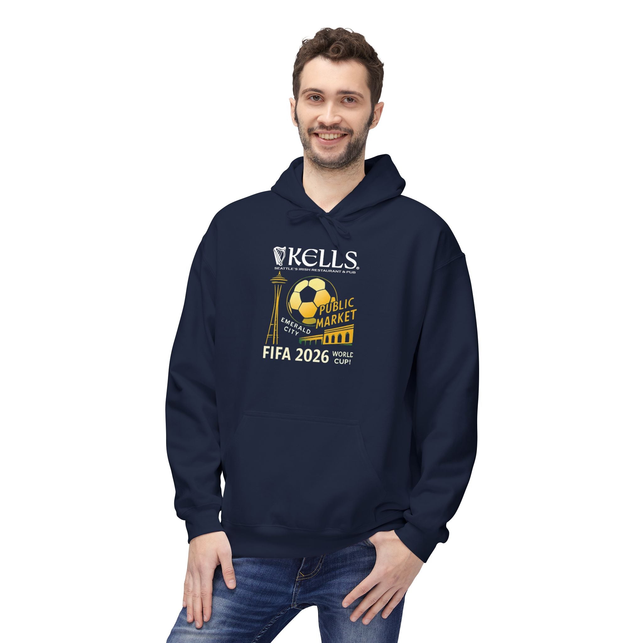 Kells Midweight Fleece Hoodie - World Cup 2026 Logo – Kells Irish