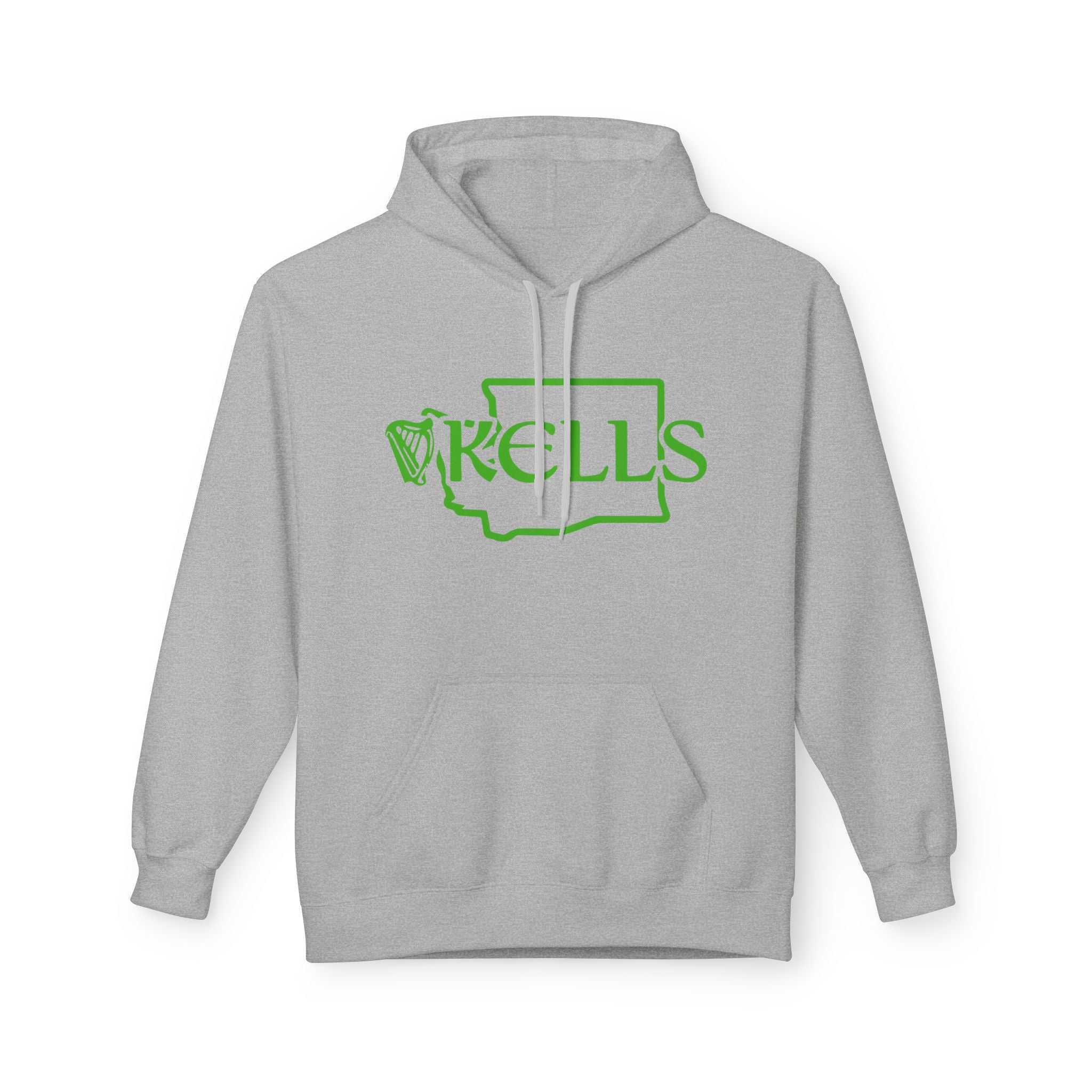Kells Midweight Fleece Hoodie - Kelly Green WA Logo