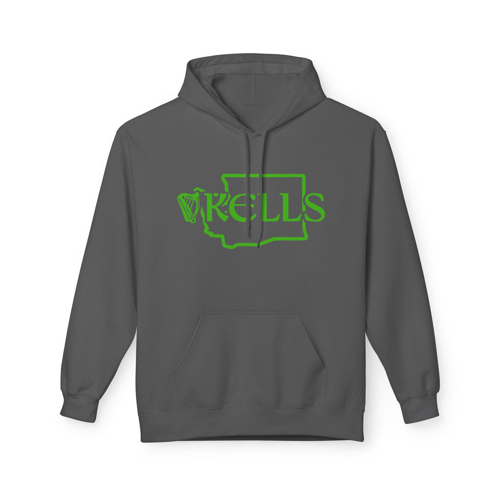 Kells Midweight Fleece Hoodie - Kelly Green WA Logo