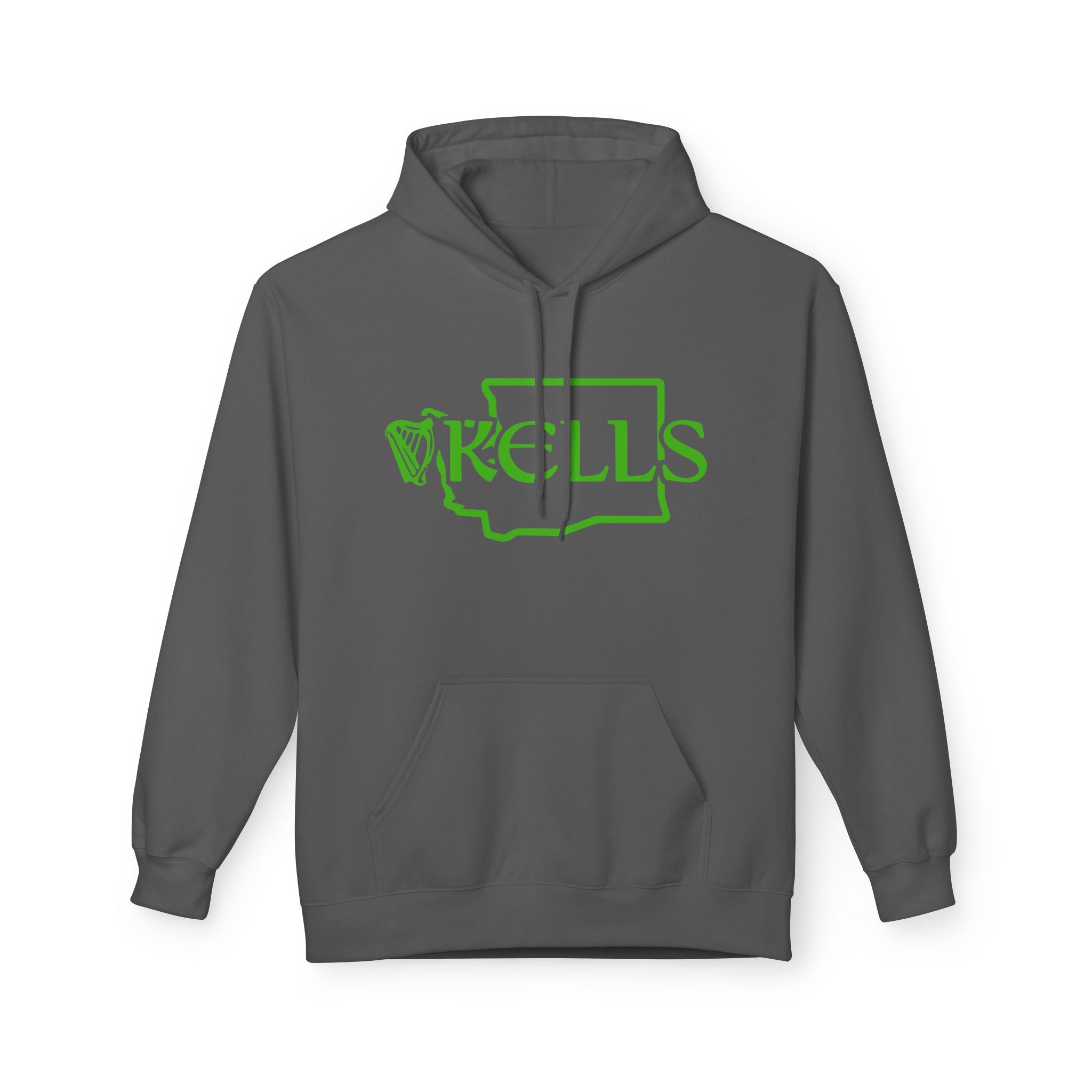 Kells Midweight Fleece Hoodie - Kelly Green WA Logo