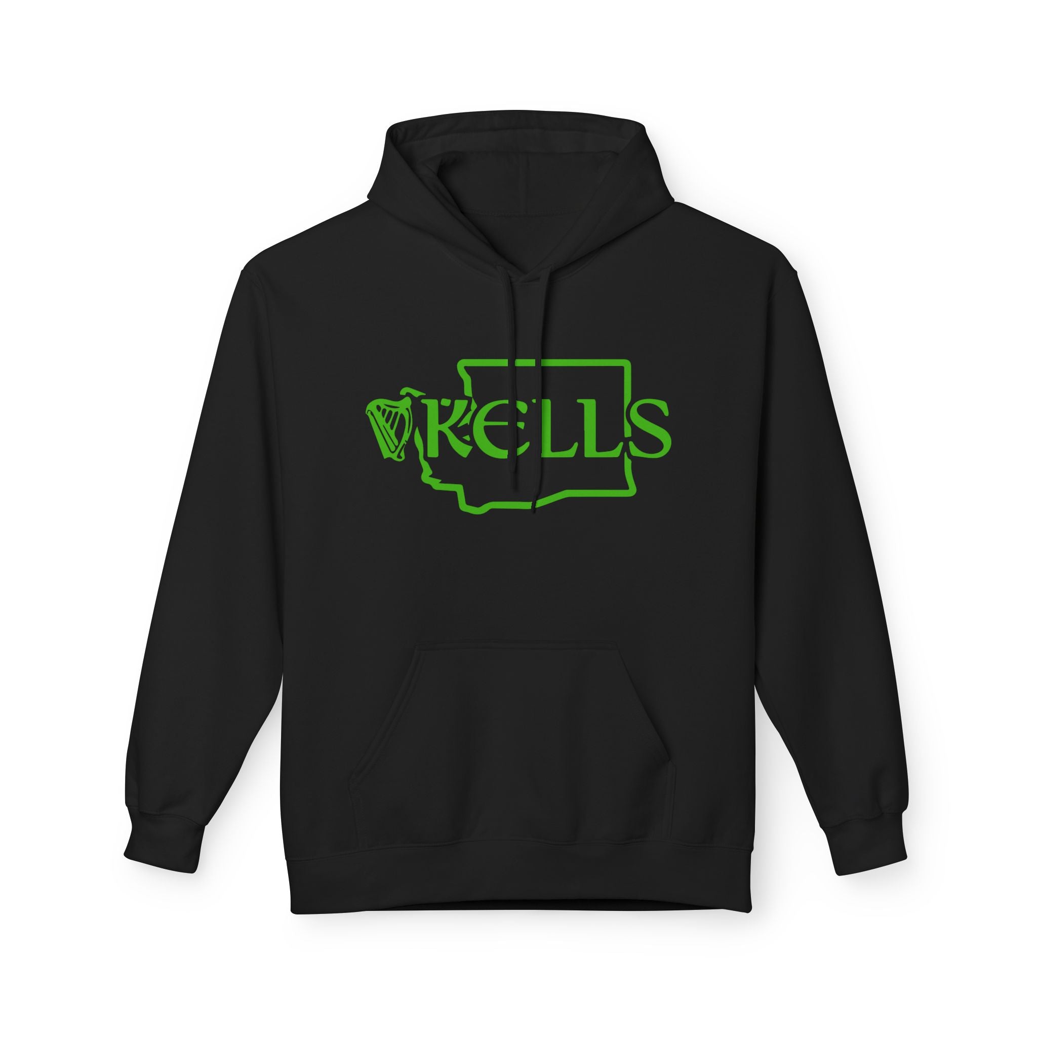 Kells Midweight Fleece Hoodie - Kelly Green WA Logo